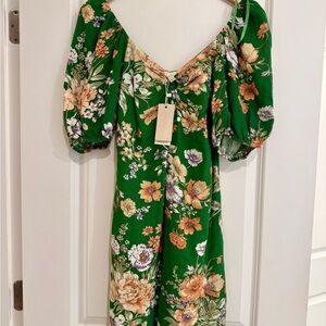 Floral Green Dress